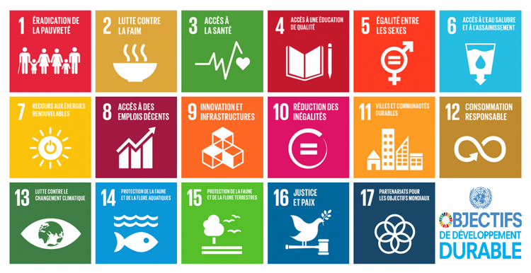 Aux couleurs des 17 objectifs du développement durable