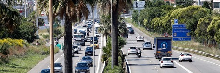 Chantier de l'élargissement de l'A57 -  Toulon Est